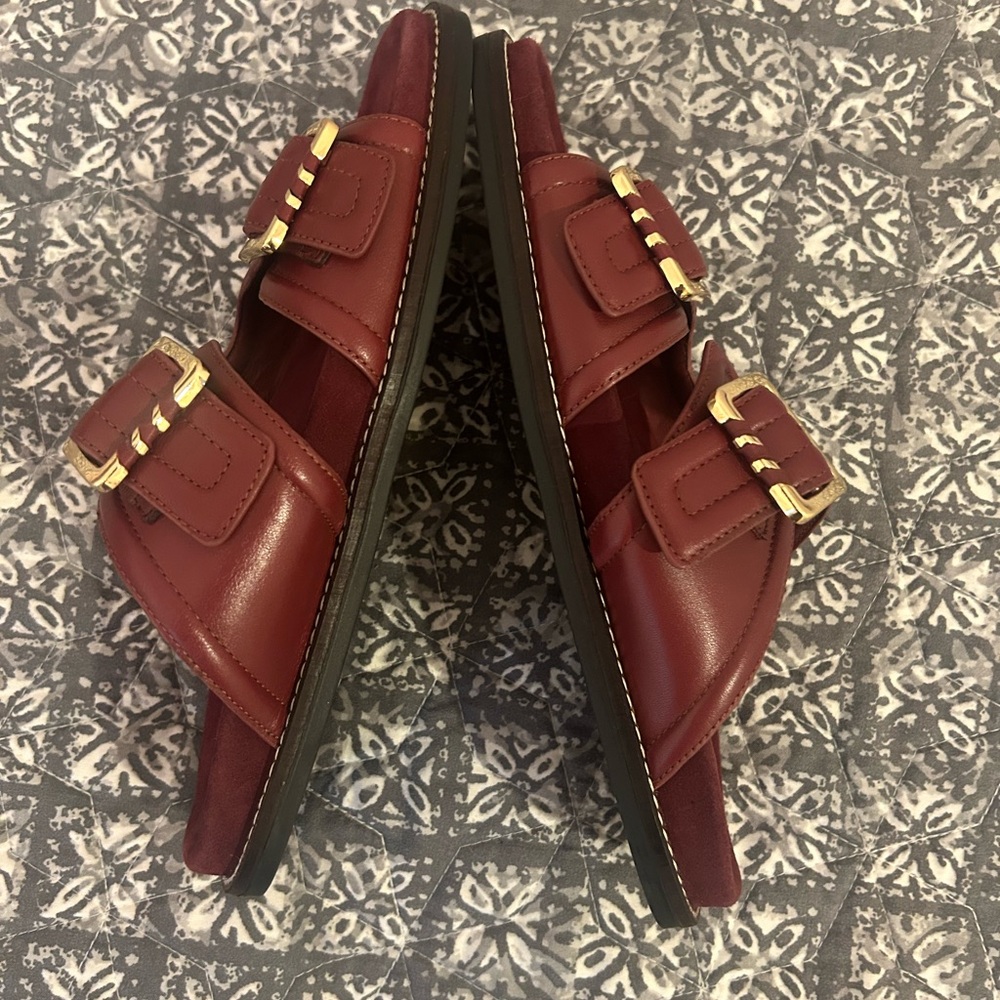 NWOT Free People Sage Sandals with Gold Buckles - Picture 7 of 7